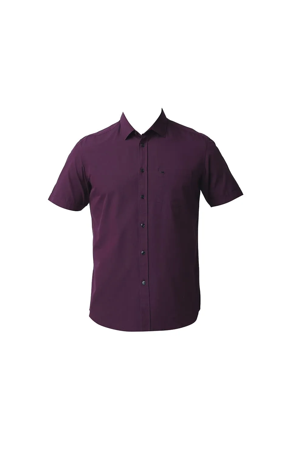 Slim Fit Fil-a-fil Halfsleeves Shirt