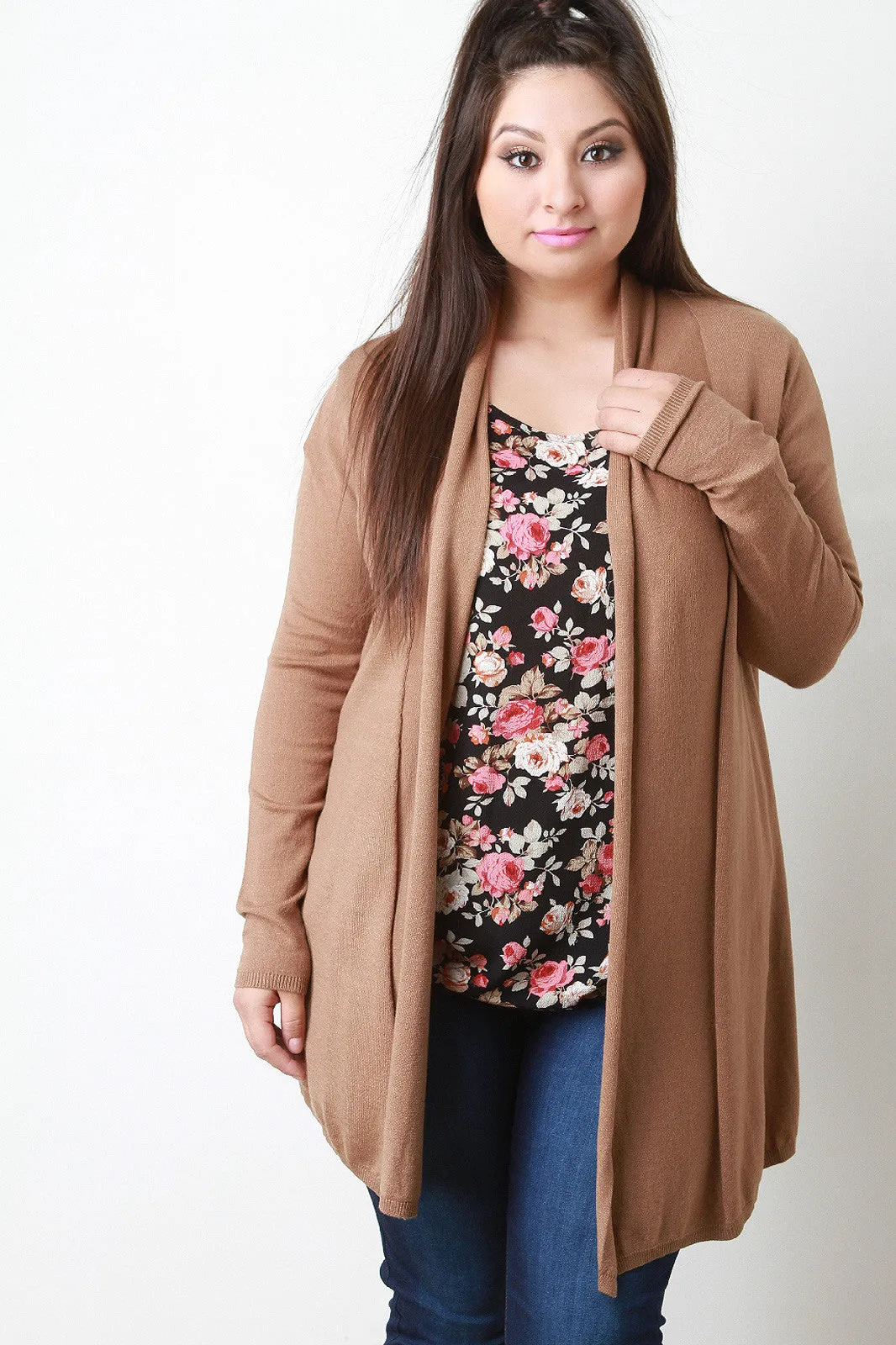 Soft Knit Open Front Cardigan