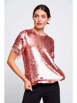 Stina Beaded Sequin Top