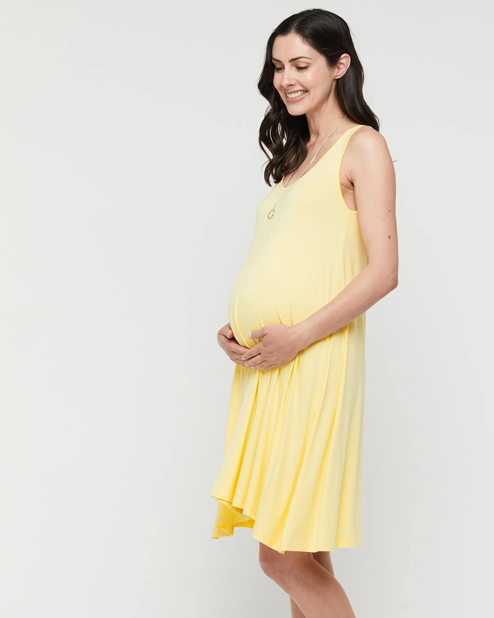 Swing Maternity Dress - Limoncello