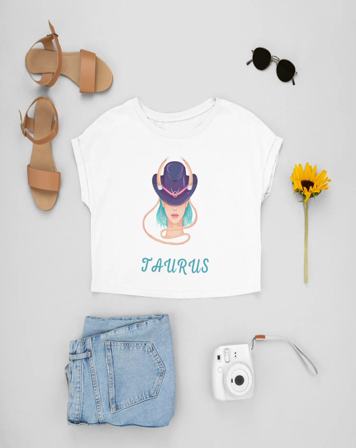 Trendy Women's Stellar Taurus Crop Top