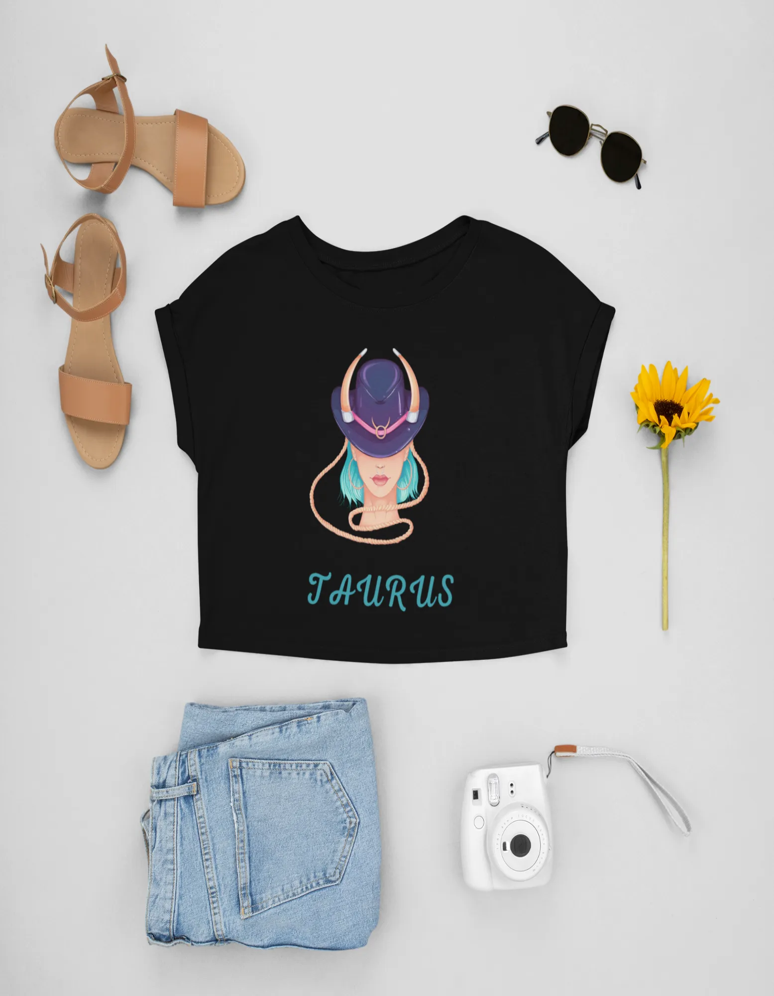 Trendy Women's Stellar Taurus Crop Top