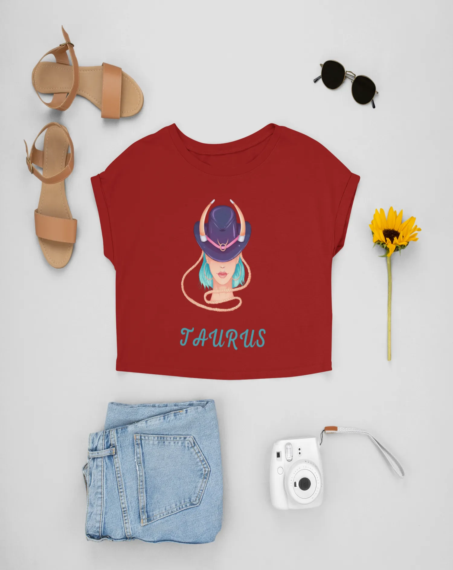 Trendy Women's Stellar Taurus Crop Top