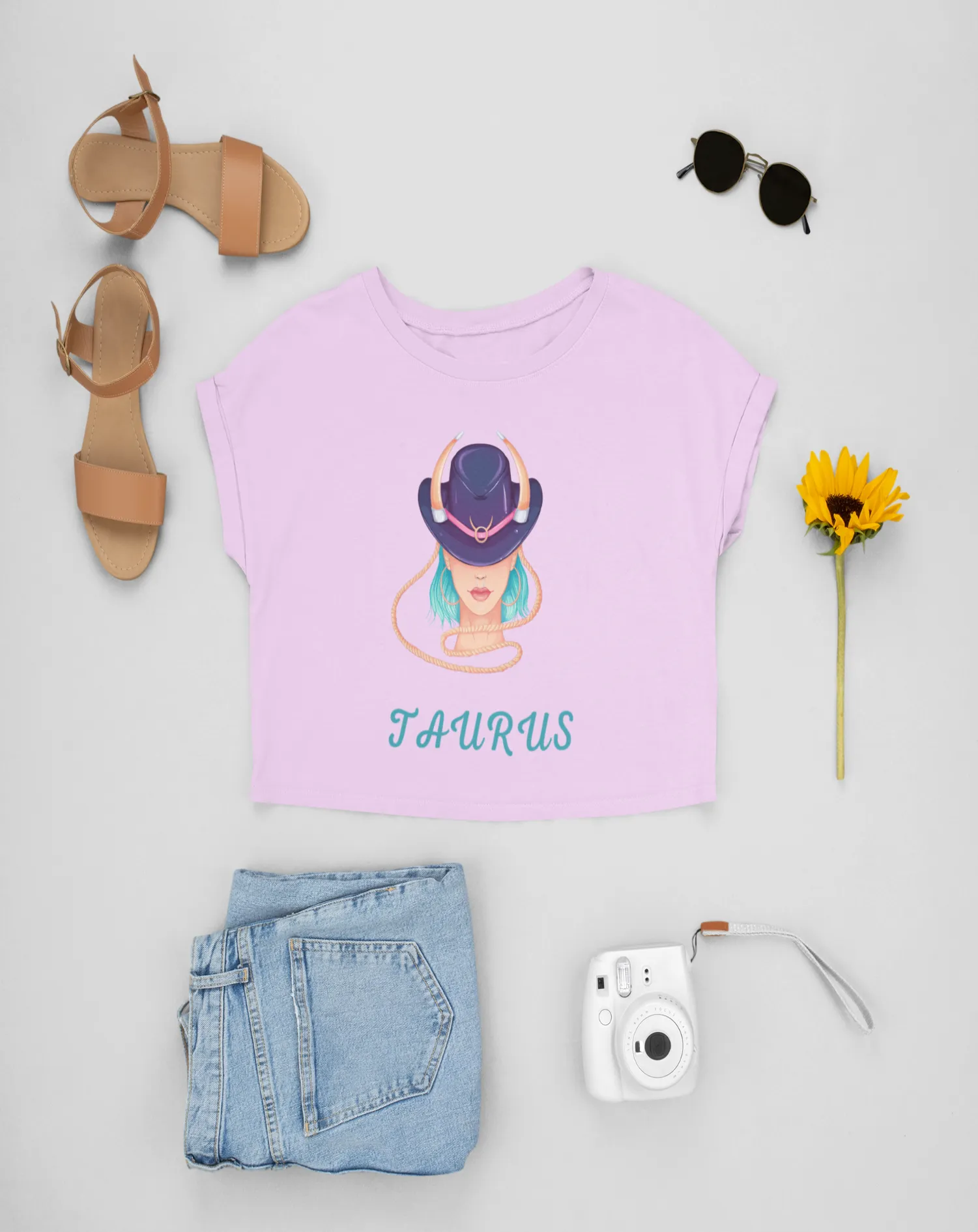 Trendy Women's Stellar Taurus Crop Top