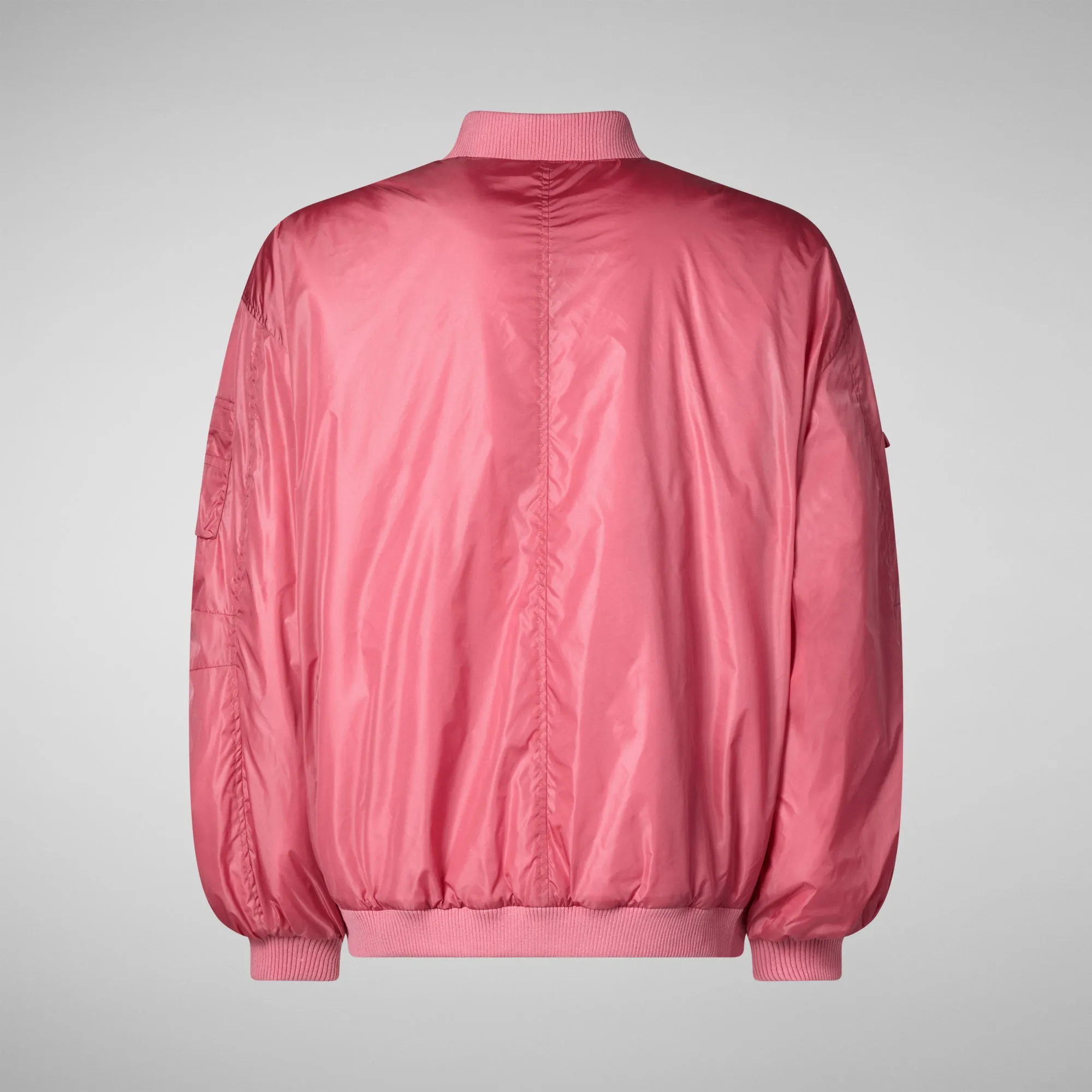 Unisex Usher Bomber Jacket in Bloom Pink