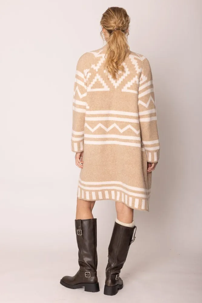 WCR420029 Aztec Long Cardigan