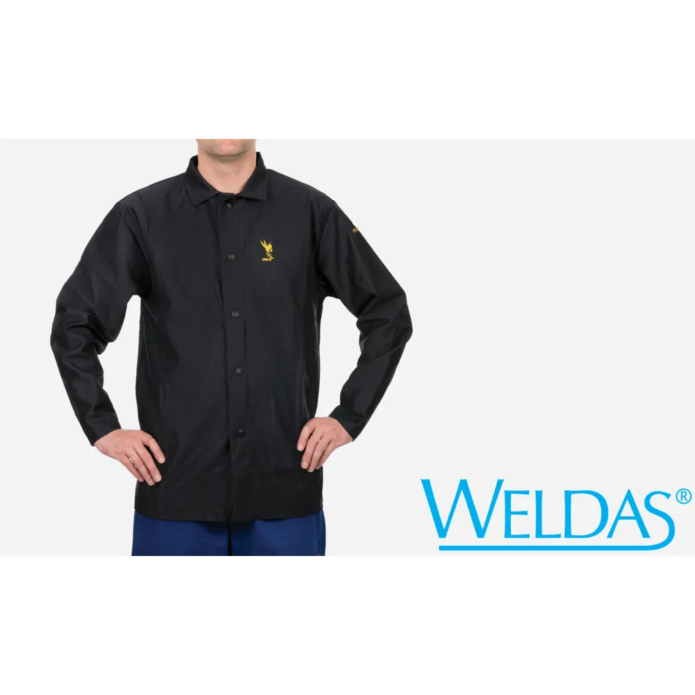 Weldas 33-8830L COOL Welding Jacket 30" Cotton FR Navy Large