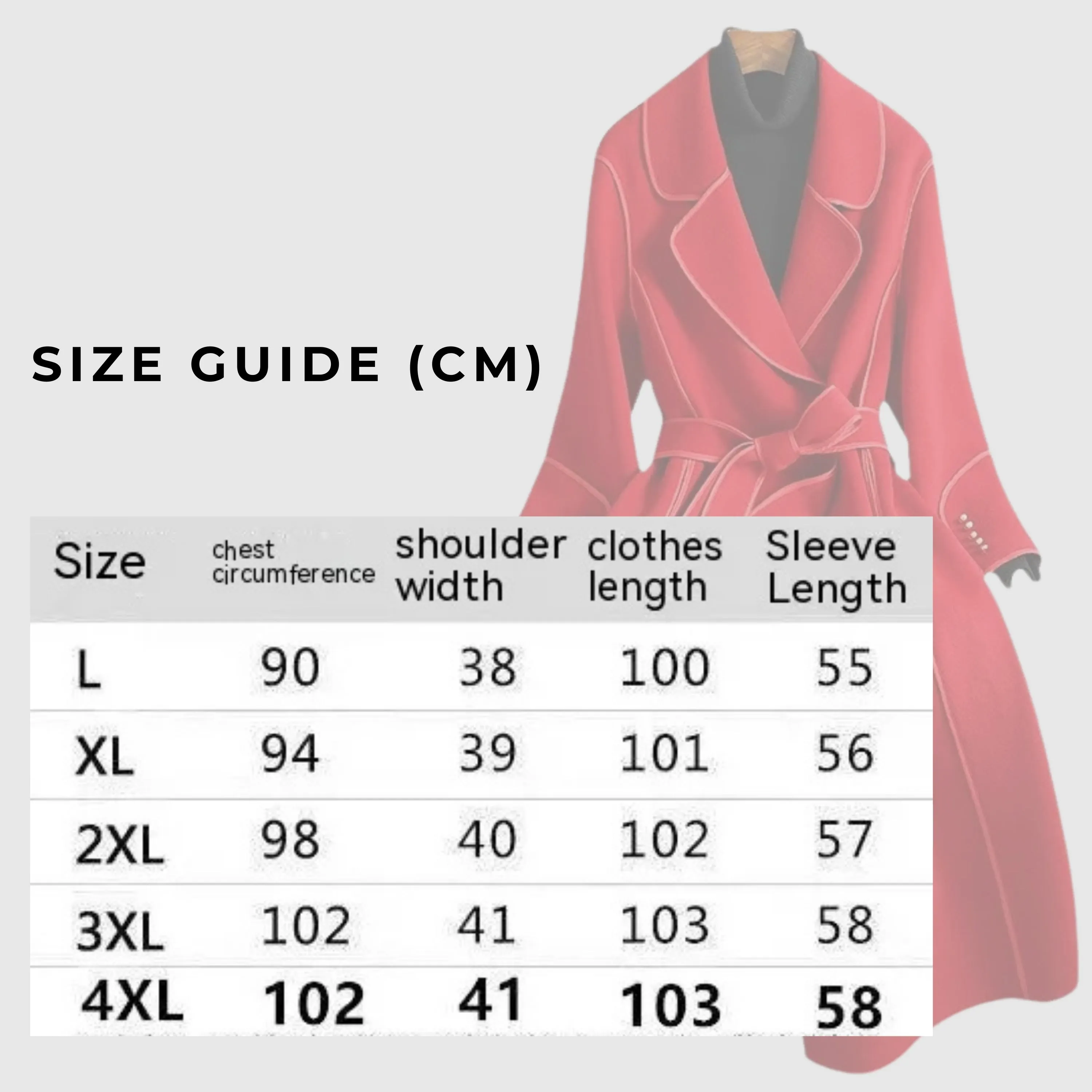 Women's Elegant Mid-length Over the Knee Woolen Coat