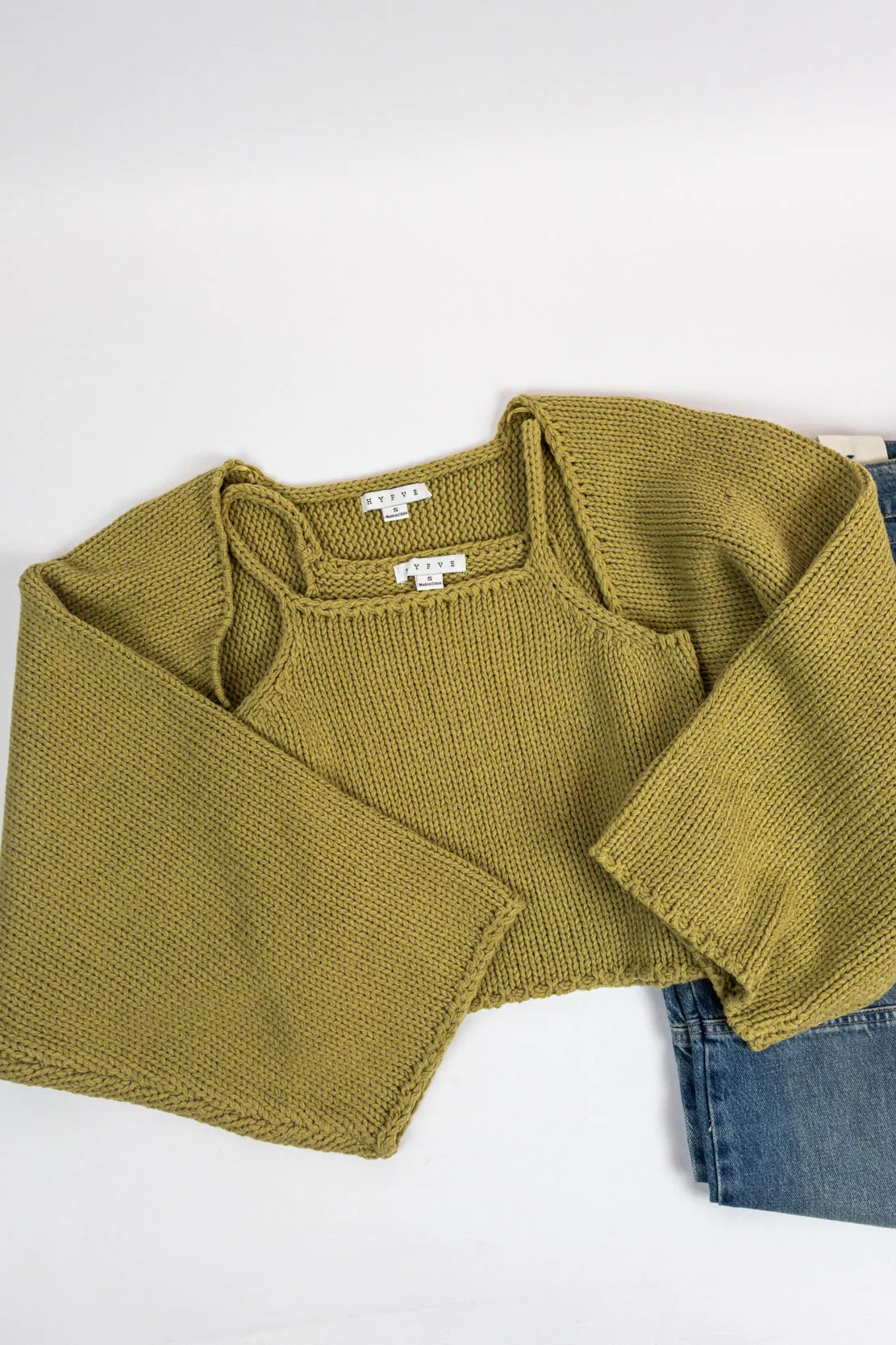 Zara Sweater & Tank Set | Light Olive